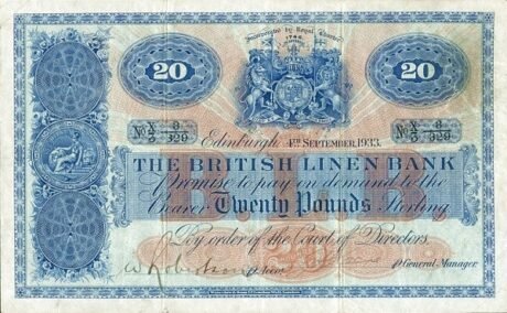 Аверс банкноты 20 фунтов 