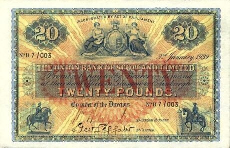 Аверс банкноты 20 фунтов 