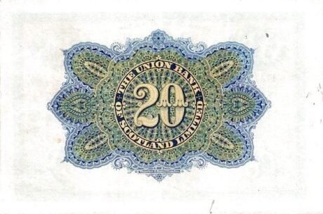 Реверс банкноты 20 фунтов 
