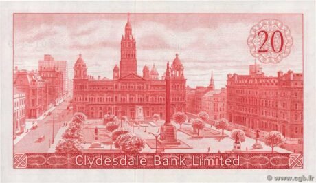 Реверс банкноты 20 фунтов 