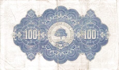 Реверс банкноты 100 фунтов 