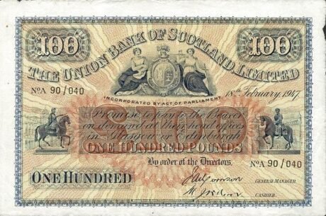 Аверс банкноты 100 фунтов 