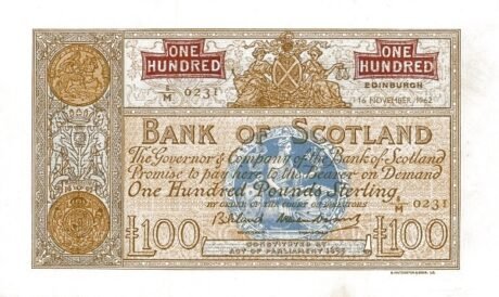 Аверс банкноты 100 фунтов 