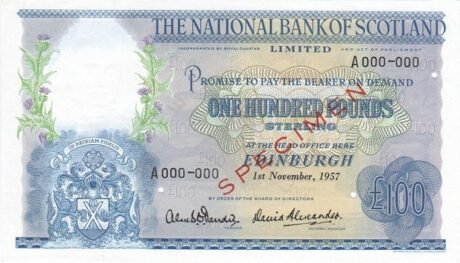 Аверс банкноты 100 фунтов 