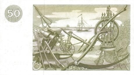 Реверс банкноты 50 фунтов 