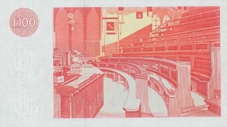 Реверс банкноты 100 фунтов 