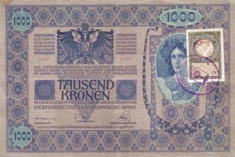 Аверс банкноты 1000 крон (Югославия) 1919 года