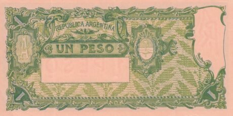 Реверс банкноты 1 песо (Аргентина) 1908 года