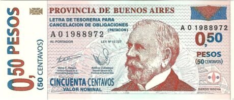 Аверс банкноты 50 сентаво (Аргентина) 2001 года
