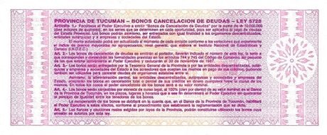 Реверс банкноты 50 сентаво (Аргентина) 1985 года