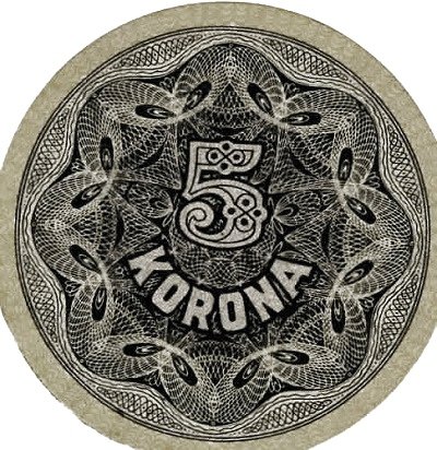 Аверс банкноты 5 крон (Венгрия) 1920 года