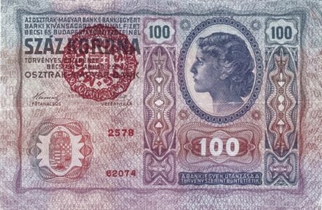 Аверс банкноты 100 крон (Венгрия) 1920 года