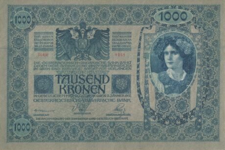 Реверс банкноты 1000 крон (Венгрия) 1920 года