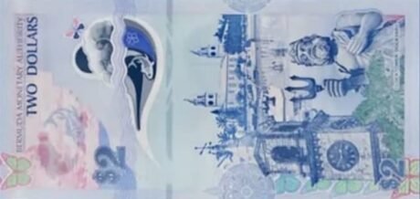 Нова полімерна банкнота номіналом 2 долари (B237) на Бермудських островах буде випущена восени 2024 року