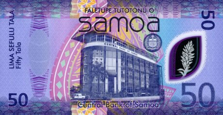 Подтвержден выпуск новой полимерной банкноты Самоа номиналом 50 тала (B130a).