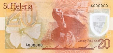 Новая 20-фунтовая полимерная банкнота (B312a) острова Святой Елены, как сообщается, будет введена в обращение в январе 2026 года.
